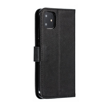 For iPhone 11 Feather Pattern Litchi Texture Horizontal Flip Leather Case with Wallet & Holder & Card Slots (Black) - iPhone 11 Cases by buy2fix | Online Shopping UK | buy2fix