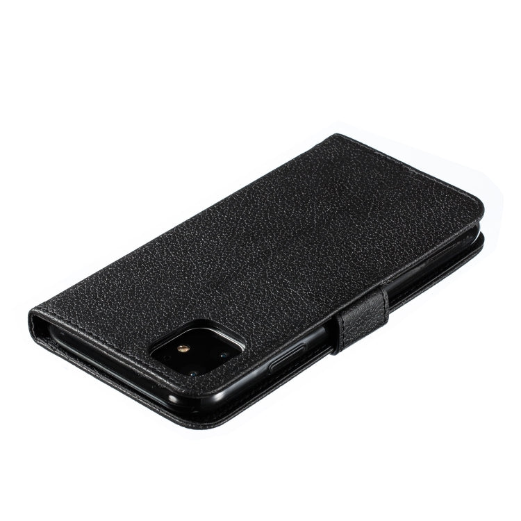 For iPhone 11 Feather Pattern Litchi Texture Horizontal Flip Leather Case with Wallet & Holder & Card Slots (Black) - iPhone 11 Cases by buy2fix | Online Shopping UK | buy2fix