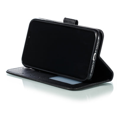 For iPhone 11 Feather Pattern Litchi Texture Horizontal Flip Leather Case with Wallet & Holder & Card Slots (Black) - iPhone 11 Cases by buy2fix | Online Shopping UK | buy2fix