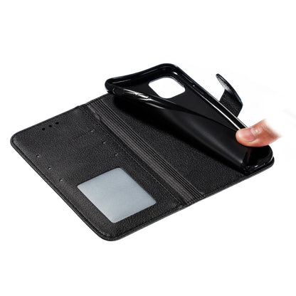 For iPhone 11 Feather Pattern Litchi Texture Horizontal Flip Leather Case with Wallet & Holder & Card Slots (Black) - iPhone 11 Cases by buy2fix | Online Shopping UK | buy2fix