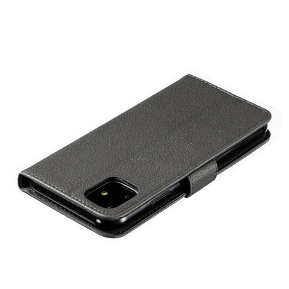 For iPhone 11 Feather Pattern Litchi Texture Horizontal Flip Leather Case with Wallet & Holder & Card Slots (Gray) - iPhone 11 Cases by buy2fix | Online Shopping UK | buy2fix