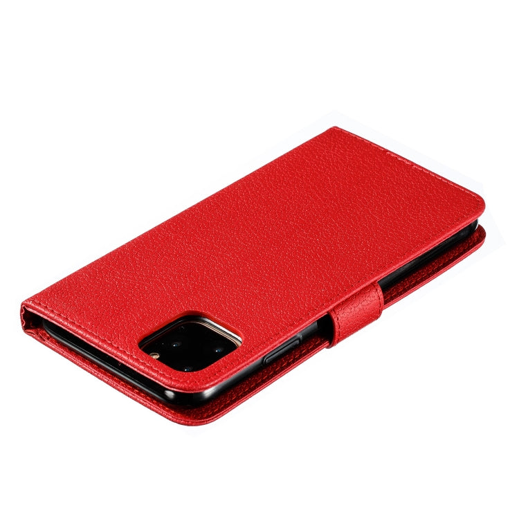 For iPhone 11 Pro Max Feather Pattern Litchi Texture Horizontal Flip Leather Case with Wallet & Holder & Card Slots (Red) - iPhone 11 Pro Max Cases by buy2fix | Online Shopping UK | buy2fix