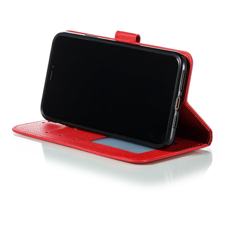For iPhone 11 Pro Max Feather Pattern Litchi Texture Horizontal Flip Leather Case with Wallet & Holder & Card Slots (Red) - iPhone 11 Pro Max Cases by buy2fix | Online Shopping UK | buy2fix