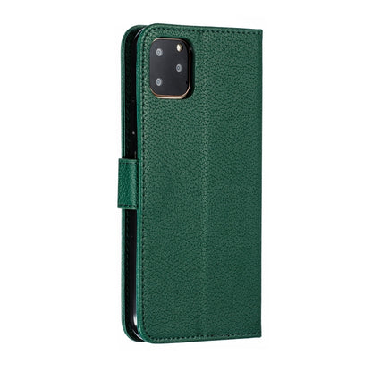 For iPhone 11 Pro Max Feather Pattern Litchi Texture Horizontal Flip Leather Case with Wallet & Holder & Card Slots (Green) - iPhone 11 Pro Max Cases by buy2fix | Online Shopping UK | buy2fix