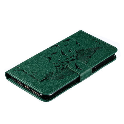 For iPhone 11 Pro Max Feather Pattern Litchi Texture Horizontal Flip Leather Case with Wallet & Holder & Card Slots (Green) - iPhone 11 Pro Max Cases by buy2fix | Online Shopping UK | buy2fix