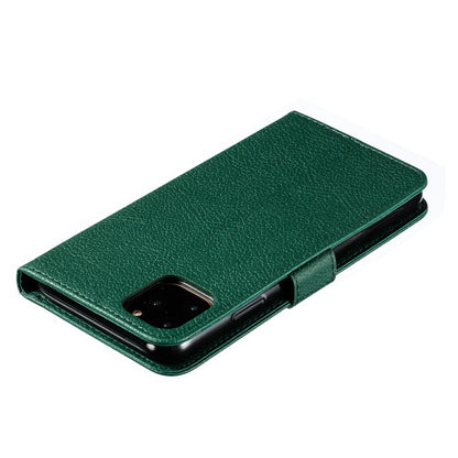 For iPhone 11 Pro Max Feather Pattern Litchi Texture Horizontal Flip Leather Case with Wallet & Holder & Card Slots (Green) - iPhone 11 Pro Max Cases by buy2fix | Online Shopping UK | buy2fix