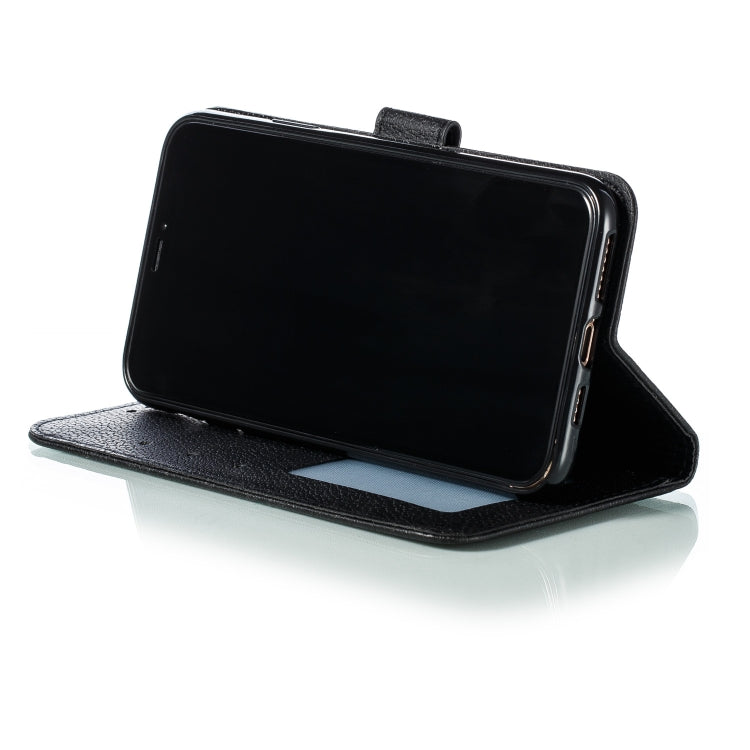 For iPhone 11 Pro Max Feather Pattern Litchi Texture Horizontal Flip Leather Case with Wallet & Holder & Card Slots (Black) - iPhone 11 Pro Max Cases by buy2fix | Online Shopping UK | buy2fix