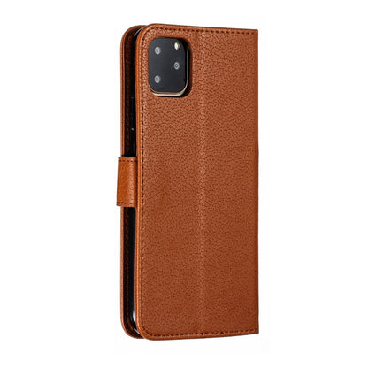 For iPhone 11 Pro Max Feather Pattern Litchi Texture Horizontal Flip Leather Case with Wallet & Holder & Card Slots (Brown) - iPhone 11 Pro Max Cases by buy2fix | Online Shopping UK | buy2fix