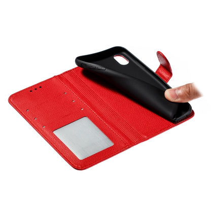 For iPhone XR Feather Pattern Litchi Texture Horizontal Flip Leather Case with Wallet & Holder & Card Slots(Red) - More iPhone Cases by buy2fix | Online Shopping UK | buy2fix