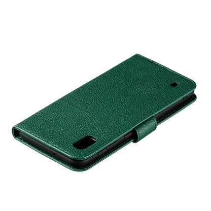 Feather Pattern Litchi Texture Horizontal Flip Leather Case with Wallet & Holder & Card Slots For Galaxy A10(Green) by buy2fix