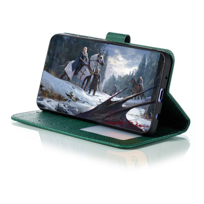 Feather Pattern Litchi Texture Horizontal Flip Leather Case with Wallet & Holder & Card Slots For Galaxy A10(Green) by buy2fix