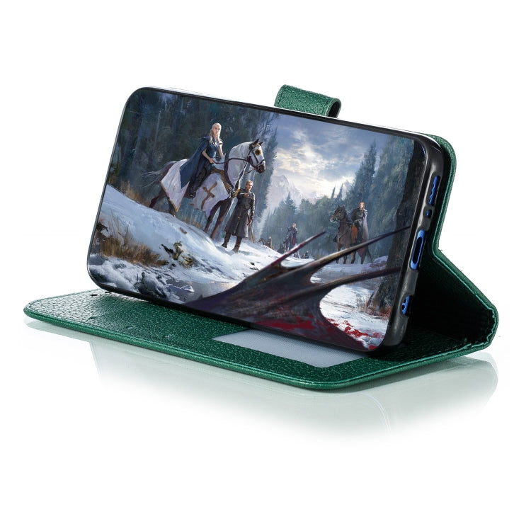 Feather Pattern Litchi Texture Horizontal Flip Leather Case with Wallet & Holder & Card Slots For Galaxy A20e(Green) by buy2fix