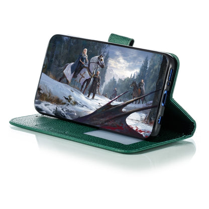 Feather Pattern Litchi Texture Horizontal Flip Leather Case with Wallet & Holder & Card Slots For Galaxy A20e(Green) by buy2fix