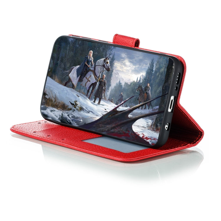 Feather Pattern Litchi Texture Horizontal Flip Leather Case with Wallet & Holder & Card Slots For Galaxy A40(Red) by buy2fix