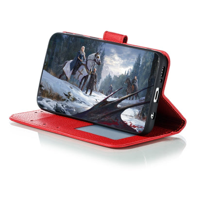 Feather Pattern Litchi Texture Horizontal Flip Leather Case with Wallet & Holder & Card Slots For Galaxy A40(Red) by buy2fix