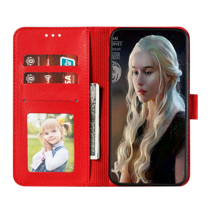 Feather Pattern Litchi Texture Horizontal Flip Leather Case with Wallet & Holder & Card Slots For Galaxy A40(Red) by buy2fix