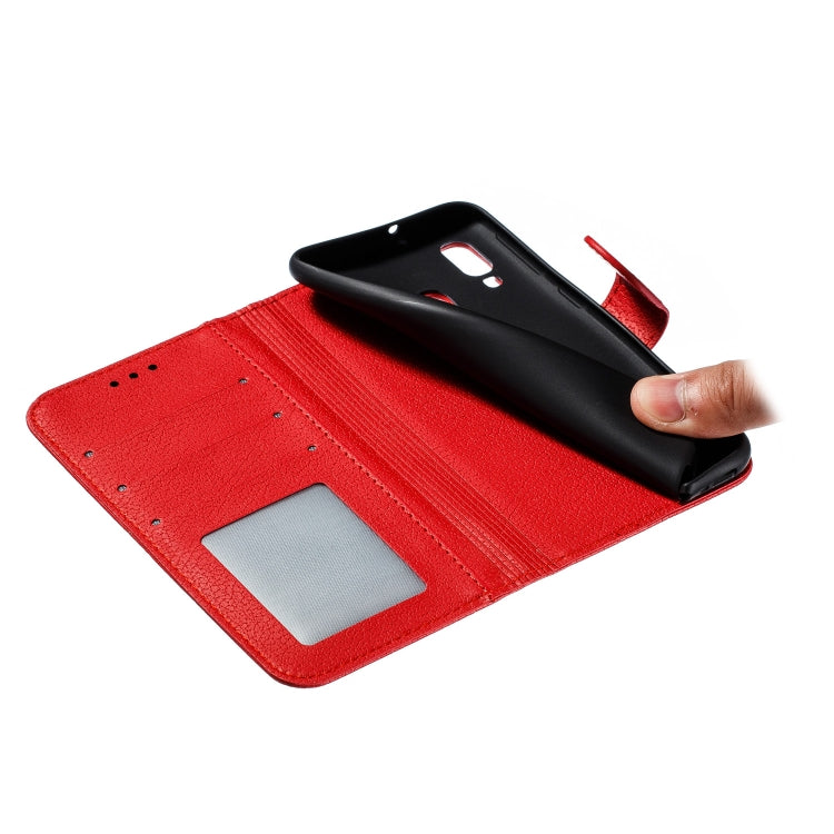 Feather Pattern Litchi Texture Horizontal Flip Leather Case with Wallet & Holder & Card Slots For Galaxy A40(Red) by buy2fix