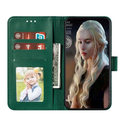 Feather Pattern Litchi Texture Horizontal Flip Leather Case with Wallet & Holder & Card Slots For Galaxy J6 (2018)(Green) by buy2fix