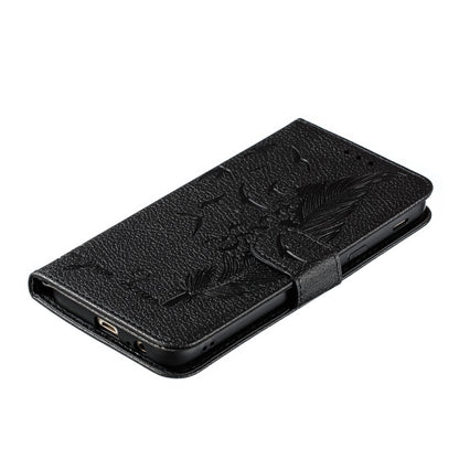 Feather Pattern Litchi Texture Horizontal Flip Leather Case with Wallet & Holder & Card Slots For Galaxy J6 (2018)(Black) by buy2fix