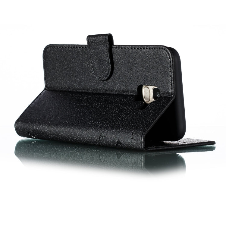 Feather Pattern Litchi Texture Horizontal Flip Leather Case with Wallet & Holder & Card Slots For Galaxy J6 (2018)(Black) by buy2fix