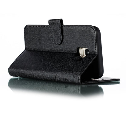 Feather Pattern Litchi Texture Horizontal Flip Leather Case with Wallet & Holder & Card Slots For Galaxy J6 (2018)(Black) by buy2fix