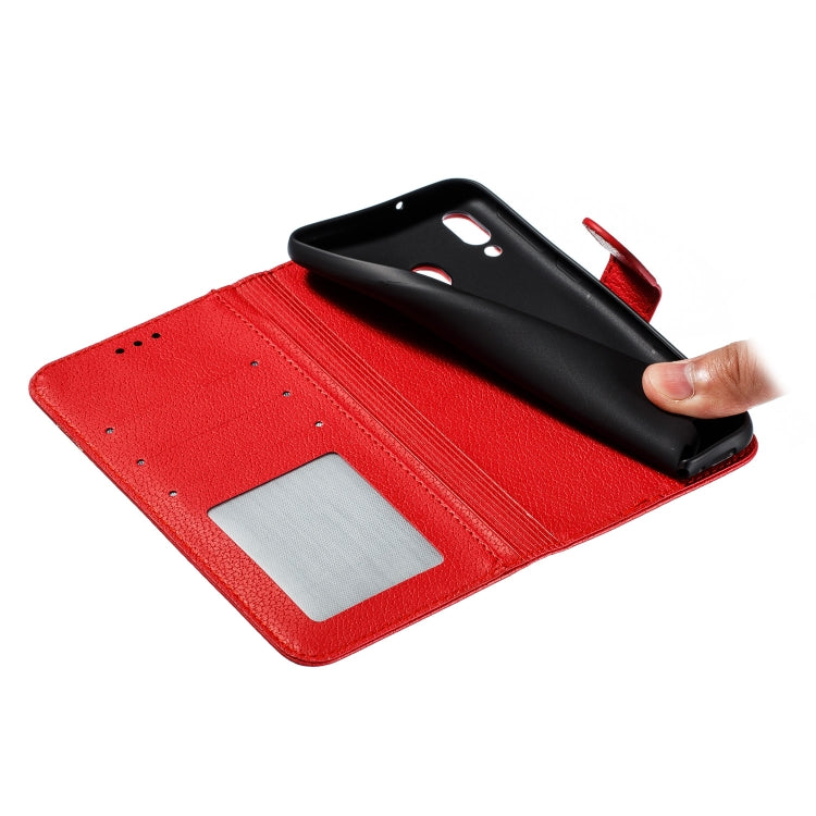 Feather Pattern Litchi Texture Horizontal Flip Leather Case with Wallet & Holder & Card Slots For Galaxy M20(Red) by buy2fix