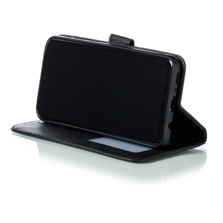 Feather Pattern Litchi Texture Horizontal Flip Leather Case with Wallet & Holder & Card Slots For Galaxy M20(Black) by buy2fix