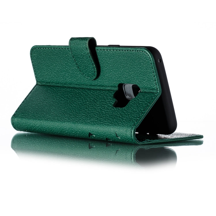Feather Pattern Litchi Texture Horizontal Flip Leather Case with Wallet & Holder & Card Slots For Galaxy S9(Green) by buy2fix