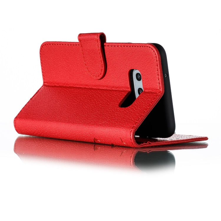 Feather Pattern Litchi Texture Horizontal Flip Leather Case with Wallet & Holder & Card Slots For Galaxy S10e(Red) by buy2fix
