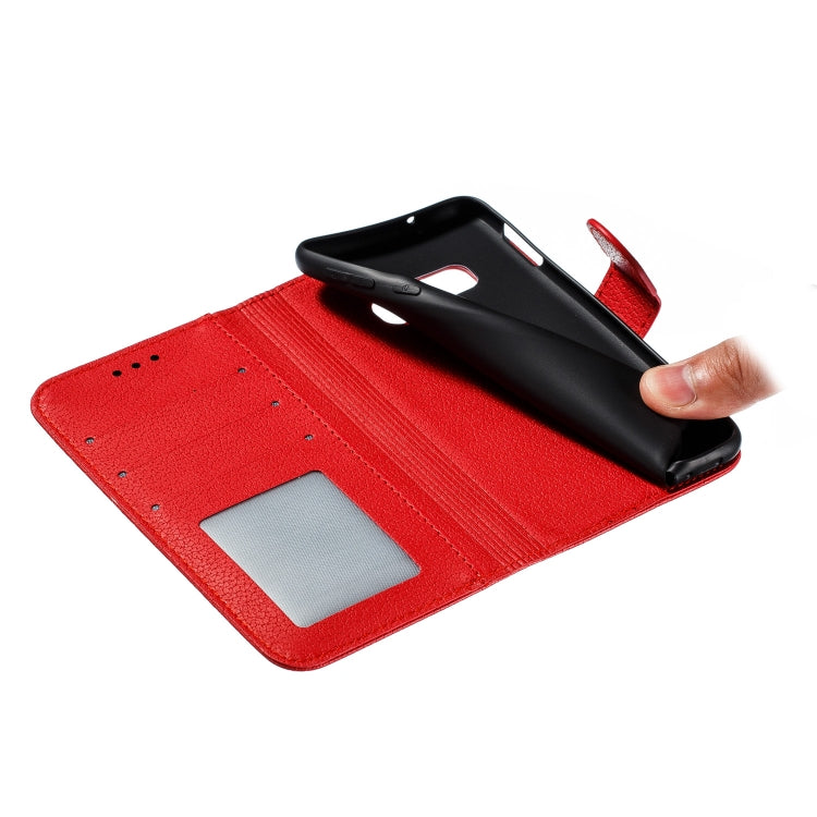 Feather Pattern Litchi Texture Horizontal Flip Leather Case with Wallet & Holder & Card Slots For Galaxy S10e(Red) by buy2fix