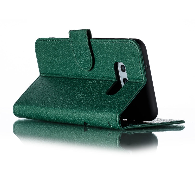 Feather Pattern Litchi Texture Horizontal Flip Leather Case with Wallet & Holder & Card Slots For Galaxy S10e(Green) by buy2fix