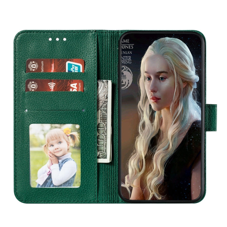 Feather Pattern Litchi Texture Horizontal Flip Leather Case with Wallet & Holder & Card Slots For Galaxy S10e(Green) by buy2fix