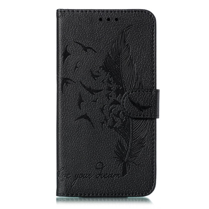 Feather Pattern Litchi Texture Horizontal Flip Leather Case with Wallet & Holder & Card Slots For Galaxy S10e(Black) by buy2fix
