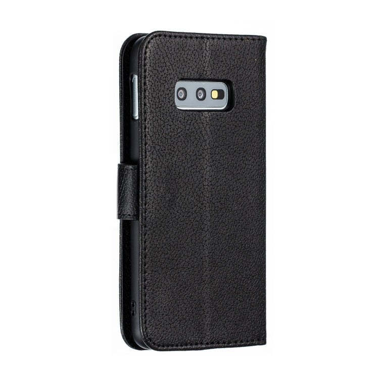 Feather Pattern Litchi Texture Horizontal Flip Leather Case with Wallet & Holder & Card Slots For Galaxy S10e(Black) by buy2fix