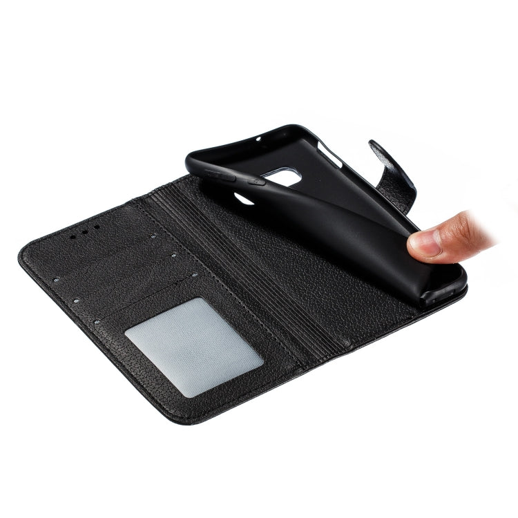 Feather Pattern Litchi Texture Horizontal Flip Leather Case with Wallet & Holder & Card Slots For Galaxy S10e(Black) by buy2fix