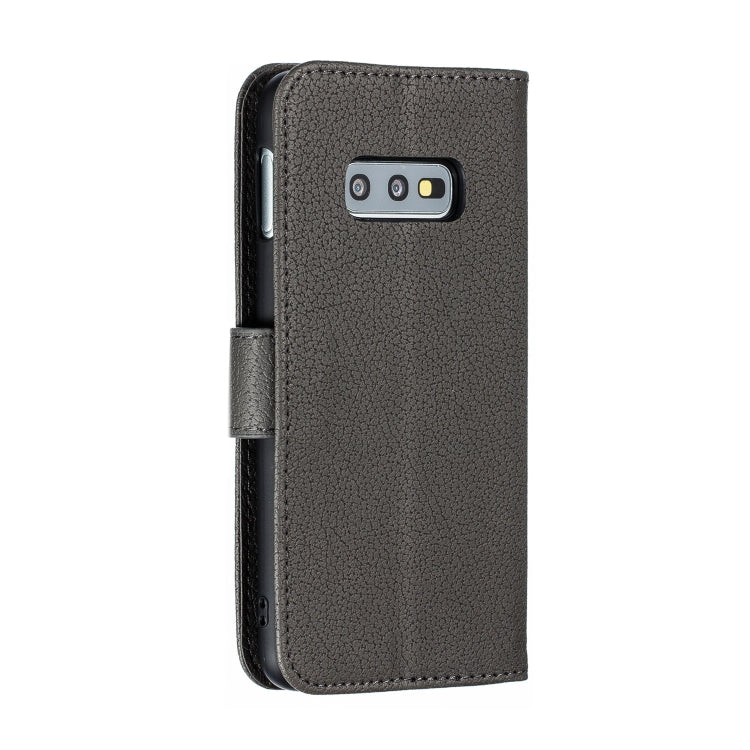 Feather Pattern Litchi Texture Horizontal Flip Leather Case with Wallet & Holder & Card Slots For Galaxy S10e(Gray) by buy2fix