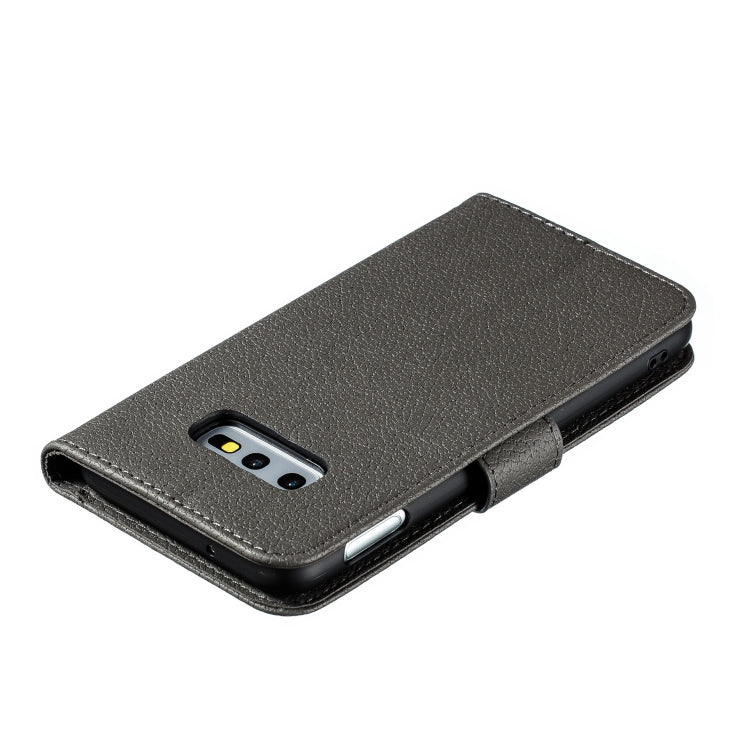 Feather Pattern Litchi Texture Horizontal Flip Leather Case with Wallet & Holder & Card Slots For Galaxy S10e(Gray) by buy2fix