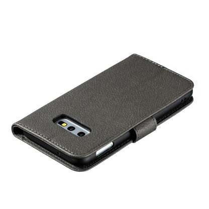 Feather Pattern Litchi Texture Horizontal Flip Leather Case with Wallet & Holder & Card Slots For Galaxy S10e(Gray) by buy2fix
