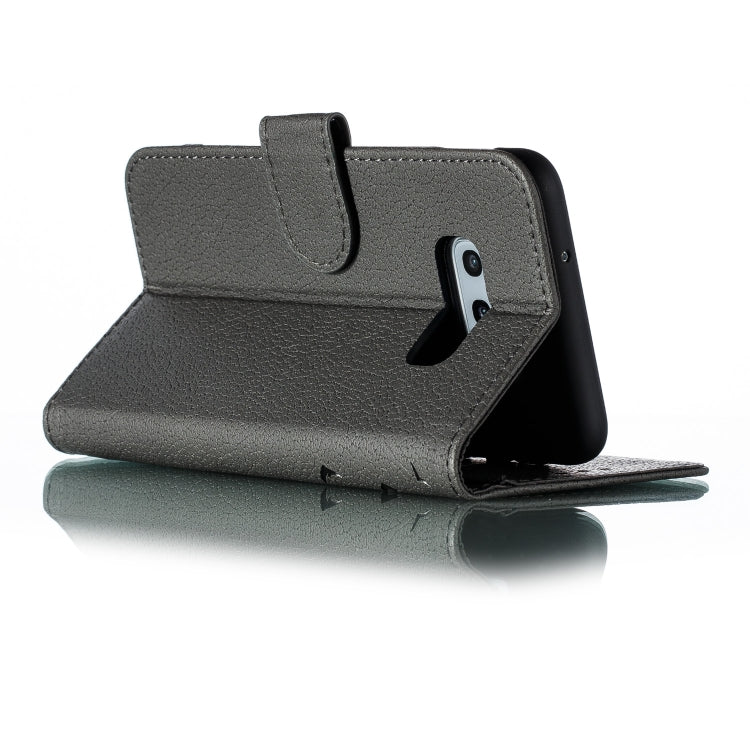 Feather Pattern Litchi Texture Horizontal Flip Leather Case with Wallet & Holder & Card Slots For Galaxy S10e(Gray) by buy2fix
