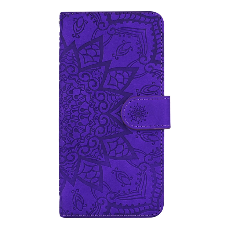 Calf Pattern Double Folding Design Embossed Leather Case with Wallet & Holder & Card Slots for Galaxy A6 (2018)(Purple) by buy2fix