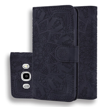 Calf Pattern Double Folding Design Embossed Leather Case with Wallet & Holder & Card Slots for Galaxy J5 (2016) / J510(Black) by buy2fix