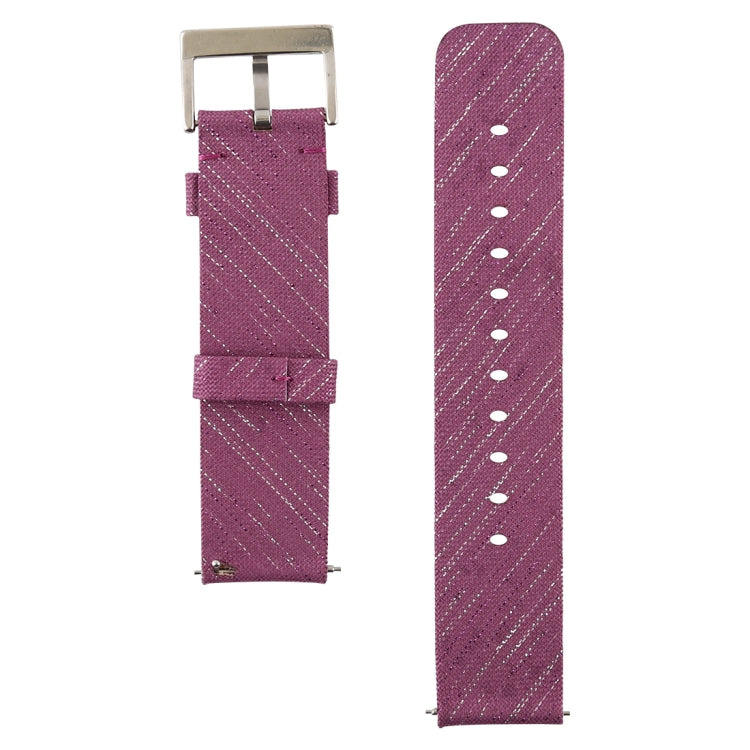 Simple Fashion Canvas Watch Band for Fitbit Versa / Versa 2(Dark Red) - Watch Bands by buy2fix | Online Shopping UK | buy2fix