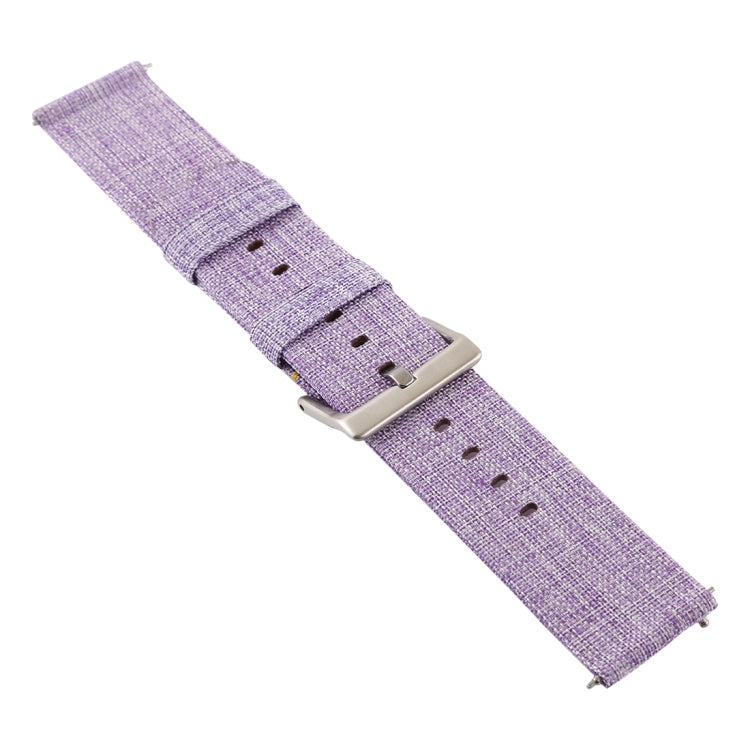Simple Fashion Canvas Watch Band for Fitbit Versa / Versa 2(Light Purple) - Watch Bands by buy2fix | Online Shopping UK | buy2fix