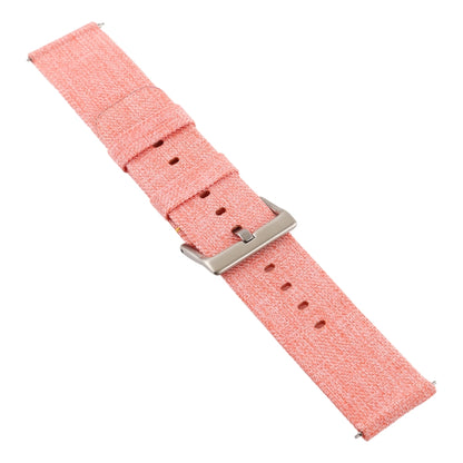 Simple Fashion Canvas Watch Band for Fitbit Versa / Versa 2(Coral) - Watch Bands by buy2fix | Online Shopping UK | buy2fix
