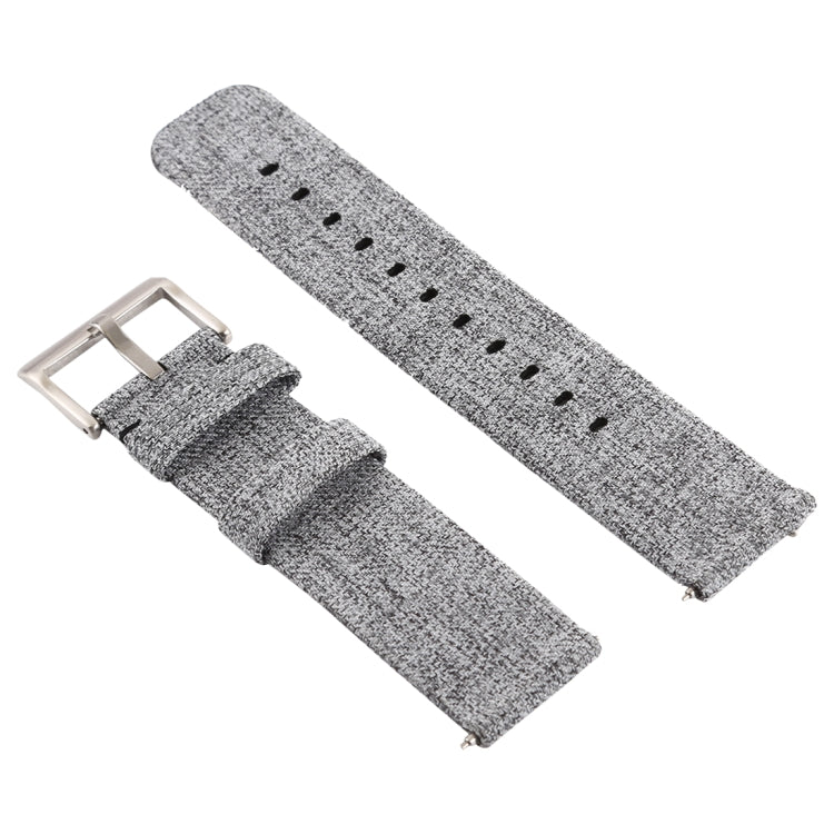 Simple Fashion Canvas Watch Band for Fitbit Versa / Versa 2(Grey) - Watch Bands by buy2fix | Online Shopping UK | buy2fix