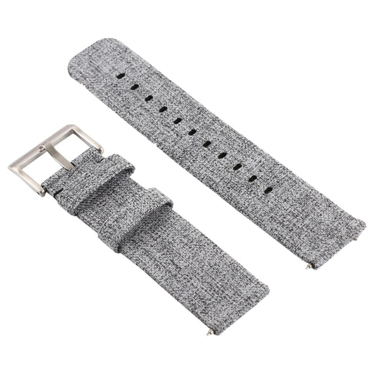 Simple Fashion Canvas Watch Band for Fitbit Versa / Versa 2(Grey) - Watch Bands by buy2fix | Online Shopping UK | buy2fix