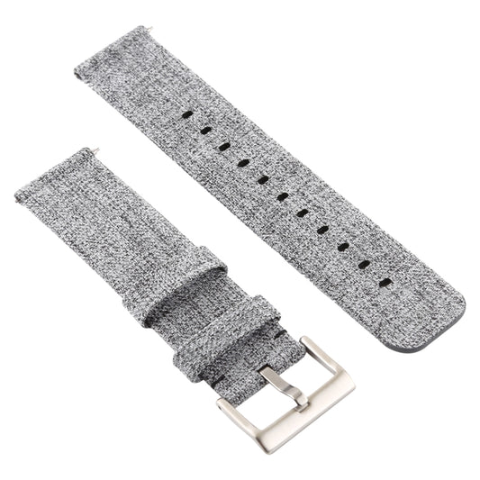 Simple Fashion Canvas Watch Band for Fitbit Versa / Versa 2(Grey) - Watch Bands by buy2fix | Online Shopping UK | buy2fix