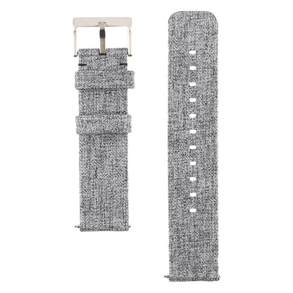 Simple Fashion Canvas Watch Band for Fitbit Versa / Versa 2(Grey) - Watch Bands by buy2fix | Online Shopping UK | buy2fix