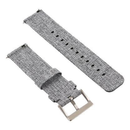 Simple Fashion Canvas Watch Band for Fitbit Versa / Versa 2(Grey) - Watch Bands by buy2fix | Online Shopping UK | buy2fix