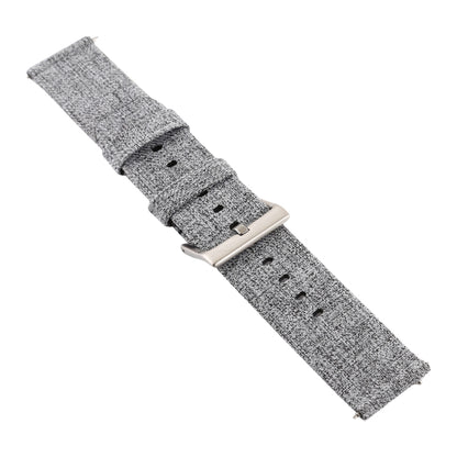 Simple Fashion Canvas Watch Band for Fitbit Versa / Versa 2(Grey) - Watch Bands by buy2fix | Online Shopping UK | buy2fix